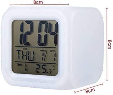 GlowDream: RGB Aura LED Digital Alarm Clock, Table Clock with Date, Day, Time & Temperature Display - Image 3