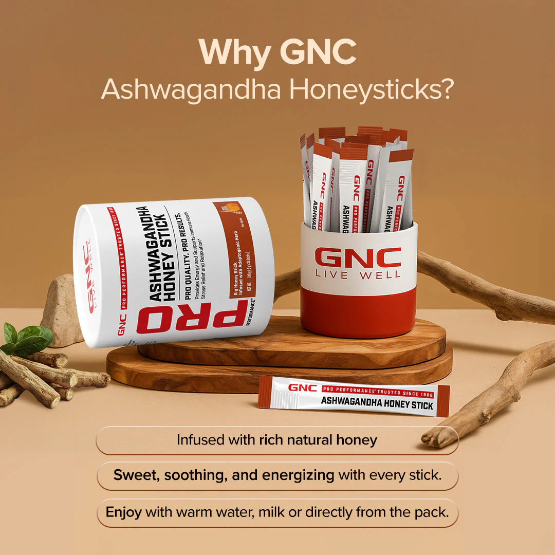 GNC Ashwagandha Honey Stick 30 | 8g - Image 8