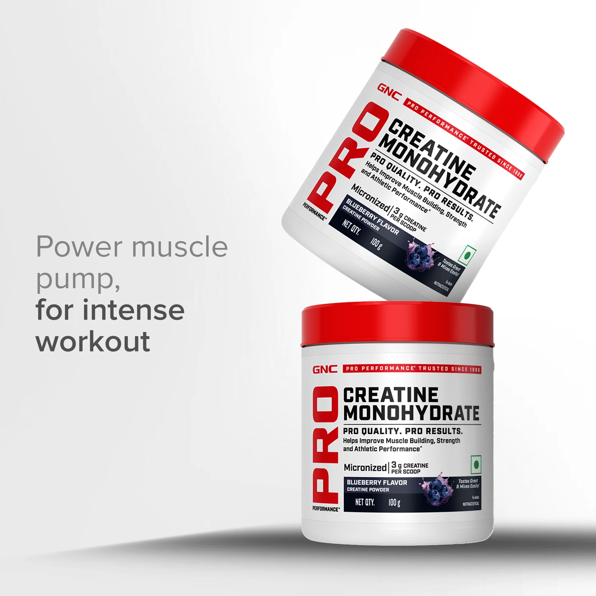 GNC Creatine Monohydrate With Steel Shaker (750ml)| 100gm | Blueberry | Boosts Athletic Performance | Fuels Skeletal Muscles | Supports Intense Workout | Promotes Cellular Hydration |Formulated In USA - Image 3