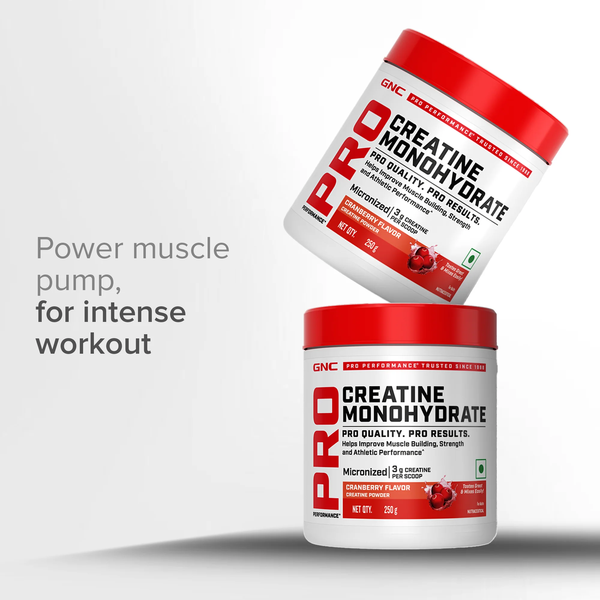 GNC Creatine Monohydrate With Steel Shaker (750ml)| 250gm | Cranberry | Boosts Athletic Performance | Fuels Skeletal Muscles | Supports Intense Workout | Promotes Cellular Hydration |Formulated In USA - Image 7