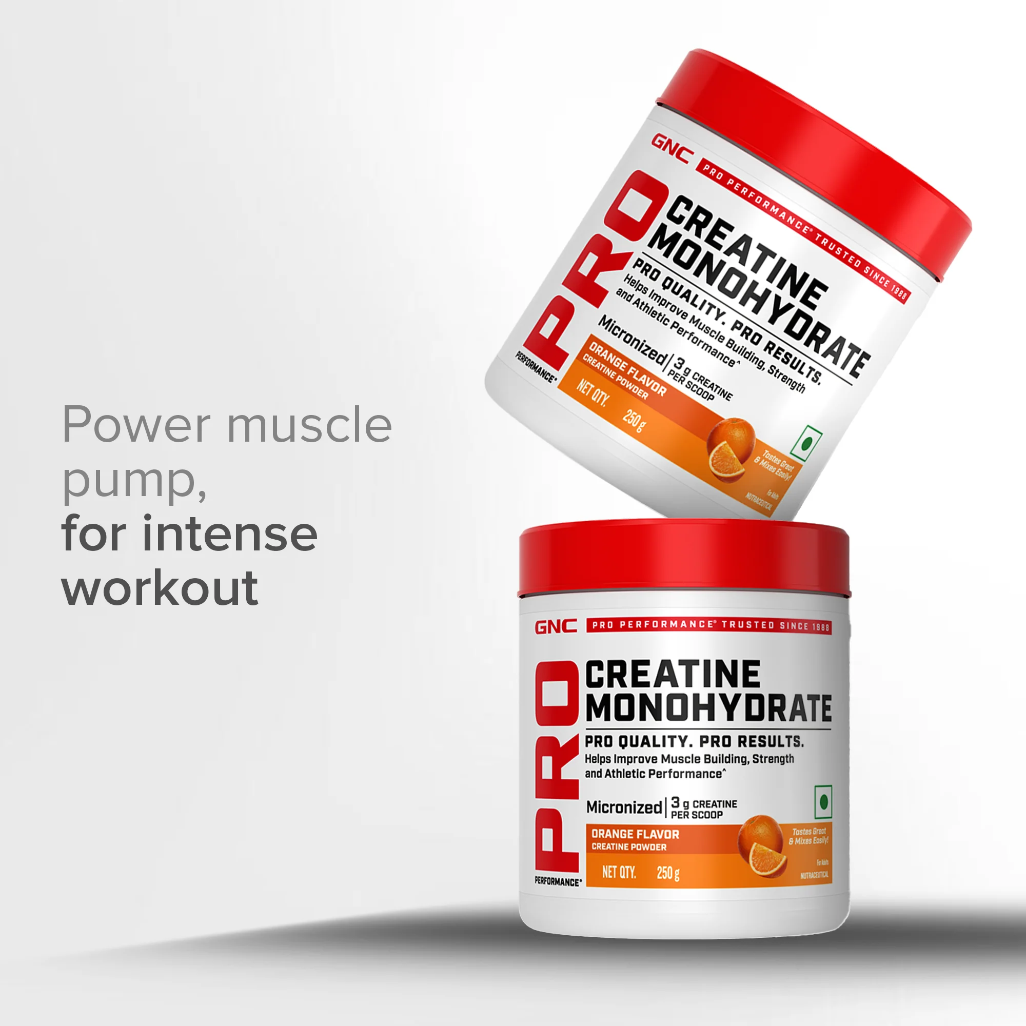 GNC Creatine Monohydrate With Steel Shaker (750ml)| 250gm | Orange | Boosts Athletic Performance | Fuels Skeletal Muscles | Supports Intense Workout | Promotes Cellular Hydration |Formulated In USA - Image 4