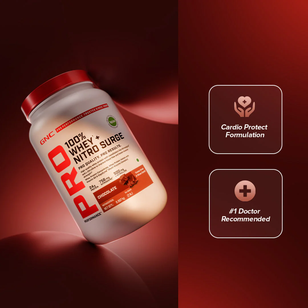 GNC PP 100% WHEY NITRO SURGE VANILLA POWDER 4LBS 1.81KG - Image 6