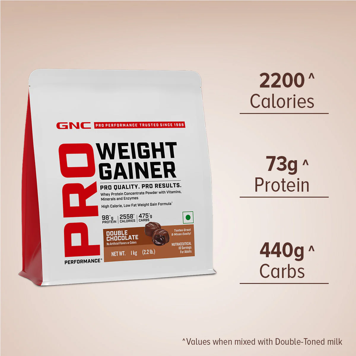 GNC PP WEIGHT GAINER Chocolate 1KG - Image 12