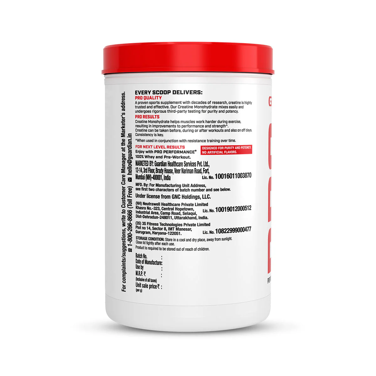 GNC Pro Performance Creatine Monohydrate | 400 gm | Boosts Athletic Performance | Micronized & Instantized | Fuels Muscles | Provides Energy Support for Heavy Workout | Cranberry - Image 7