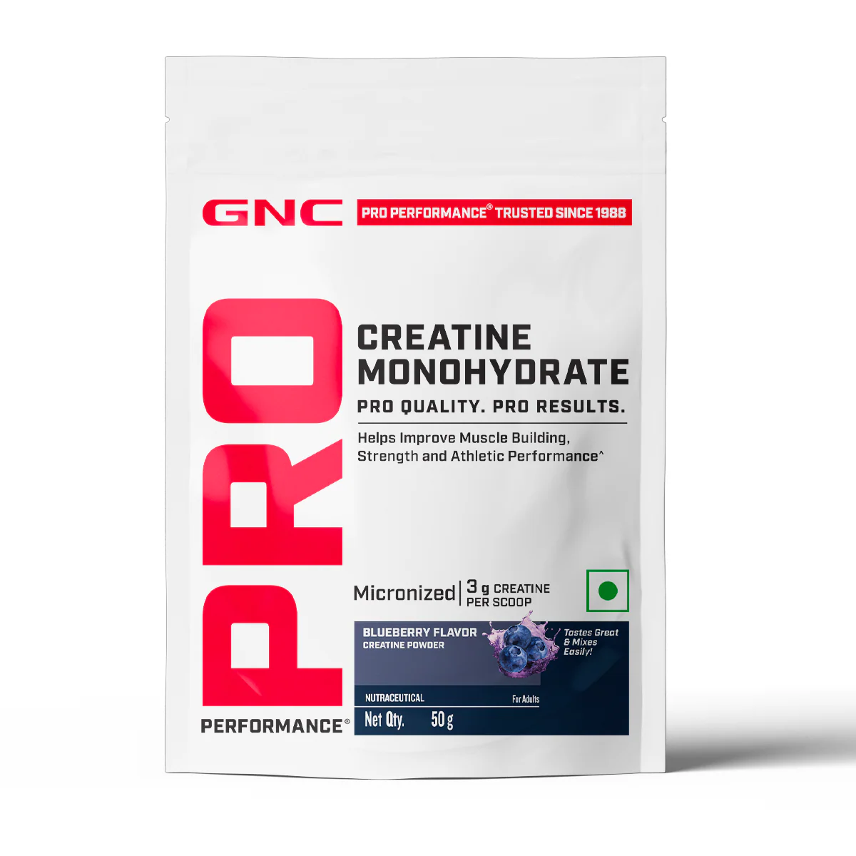 GNC Pro Performance Creatine Monohydrate - Pack of 3 (Orange, Blueberry & Creanberry) - Image 2