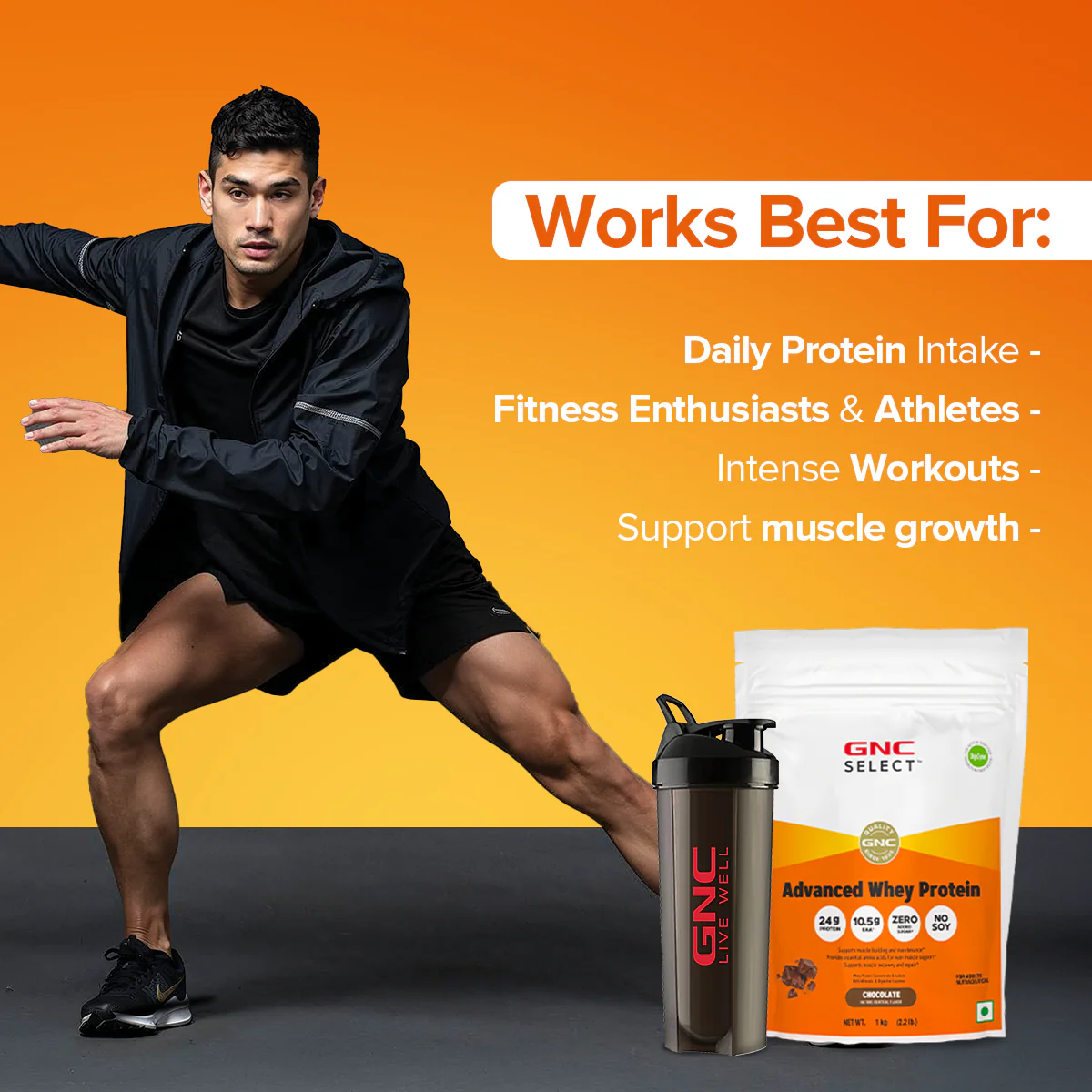 GNC SELECT ADVANCED WHEY Chocolate 1KG - Image 4