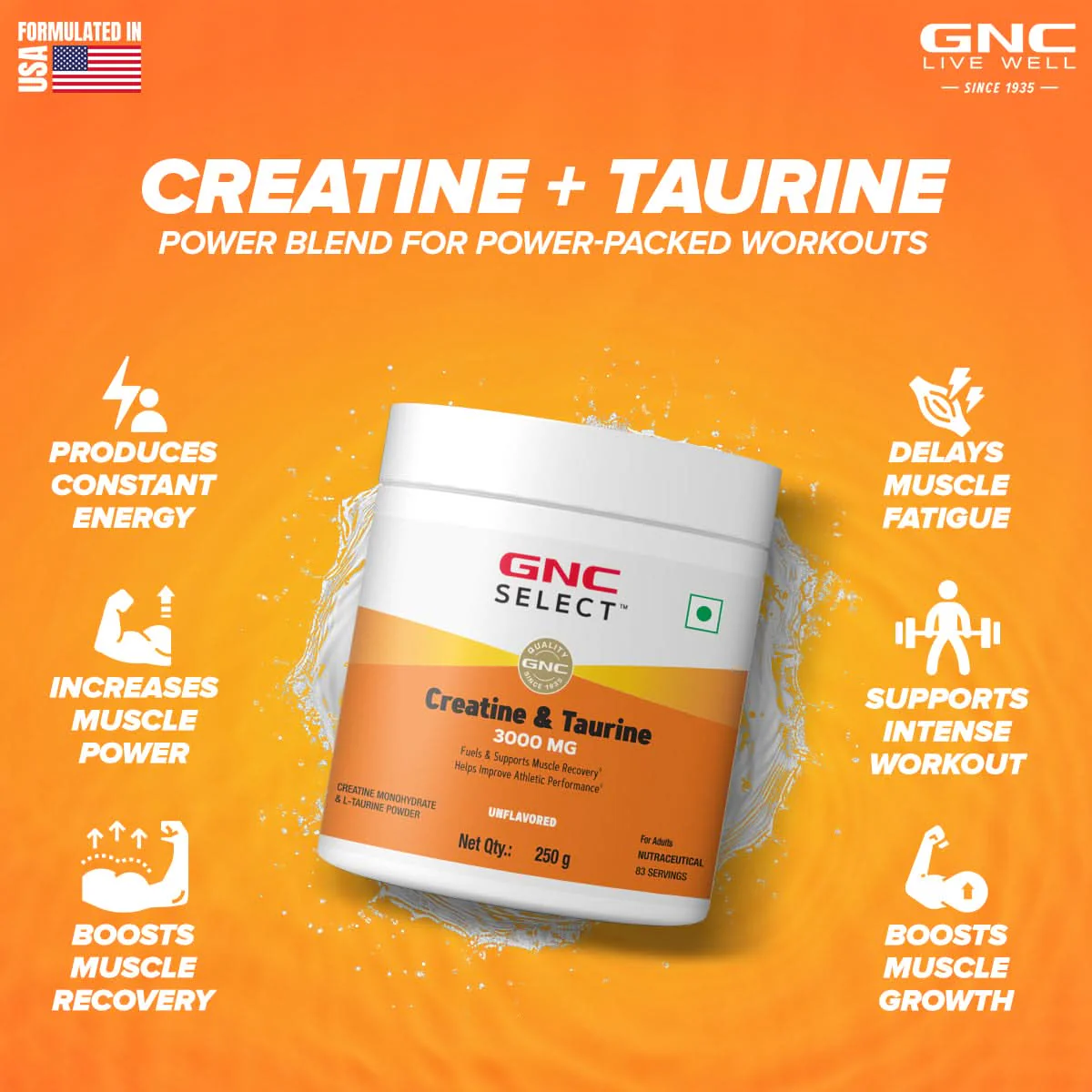 GNC Select Creatine & Taurine - Image 2