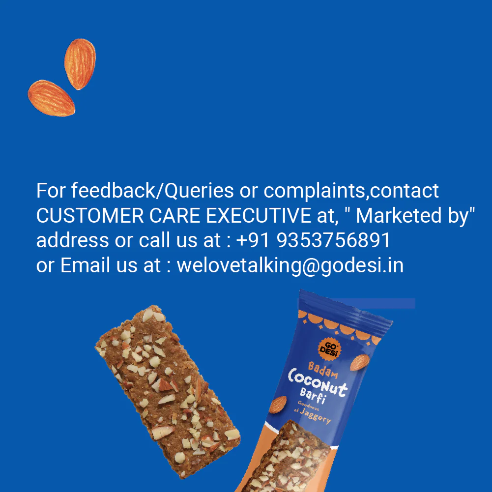 GO DESi - Badam Coconut Barfi | Dry Fruits Sweet | Almond Nuts Bar | Indian Mithai | Sweets Gift Pack | No Added Sugar | Pack of 8 | 12 grams each - Image 11