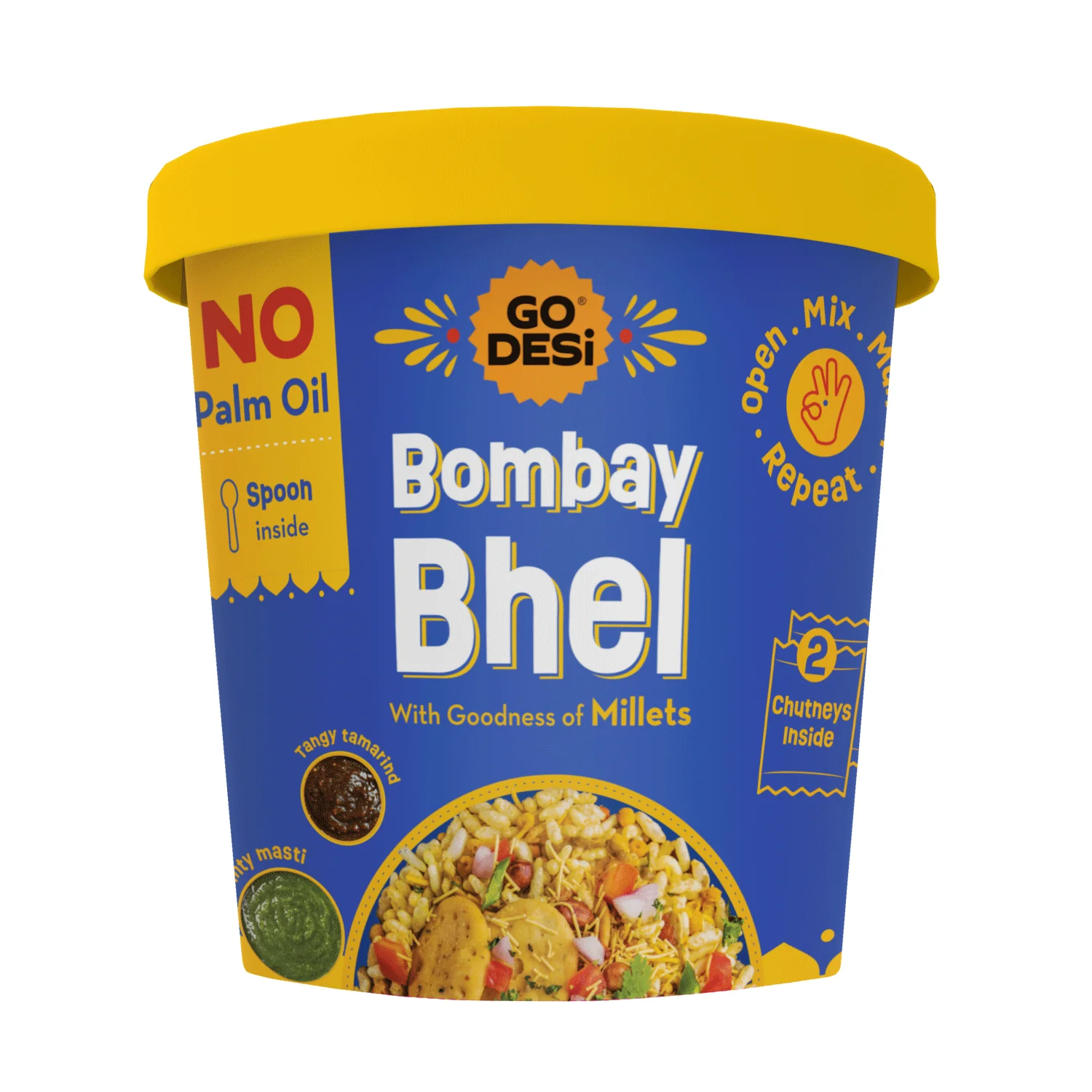 GO DESi - Bombay Bhel | Bhel Puri | Indian Snacks | Street Food | 100gms - Image 37