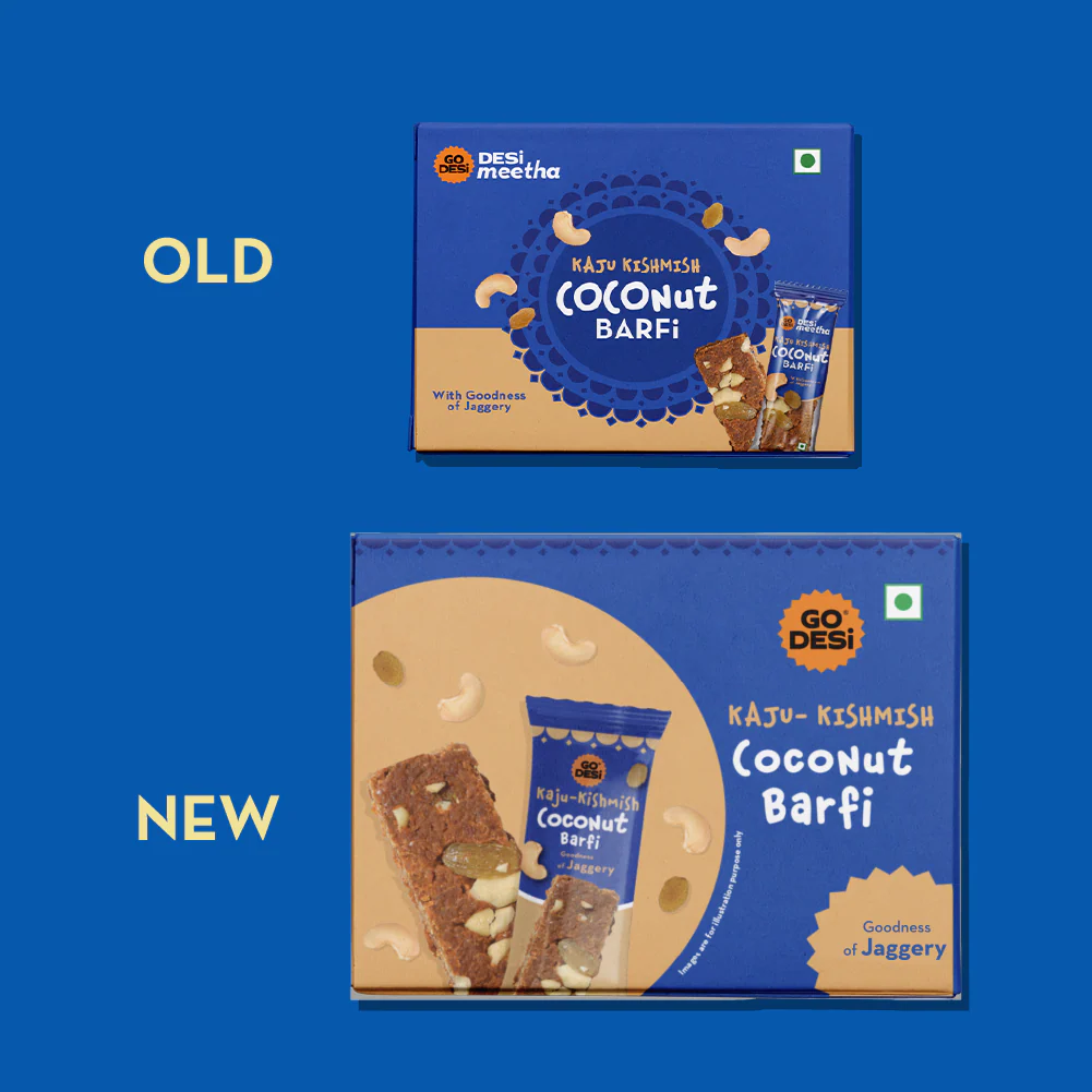 GO DESi - Kaju Kishmish Coconut Barfi | Dry Fruits Sweet | Cashew & Raisin Bar | Indian Mithai | Sweets Gift Pack | No Added Sugar | Pack of 8 | 12 grams each - Image 7