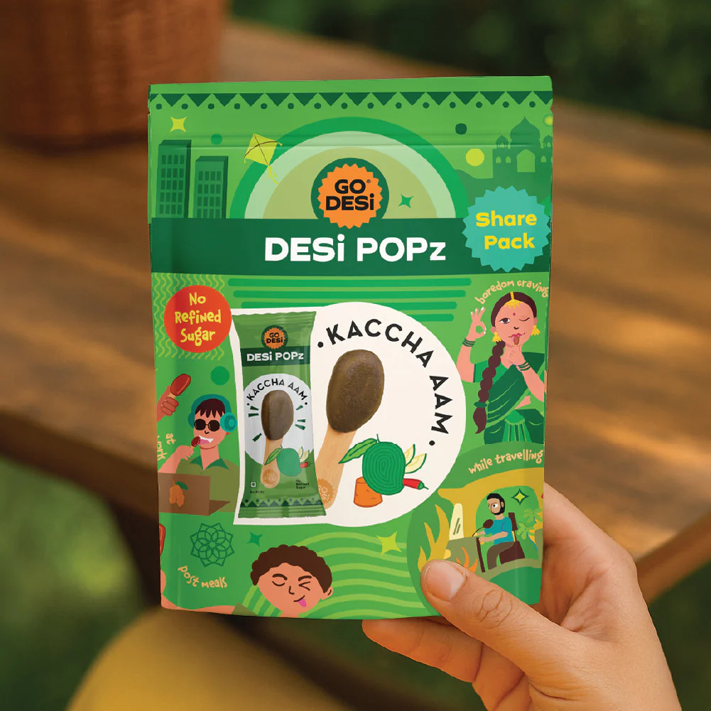 GO DESi Popz - Kaccha Aam Popz | Raw Mango & Jaggery Candy | Raw Mango Toffee | Lollipop | Digestive Candy | Indian Snacks | 8 Pieces - Image 8