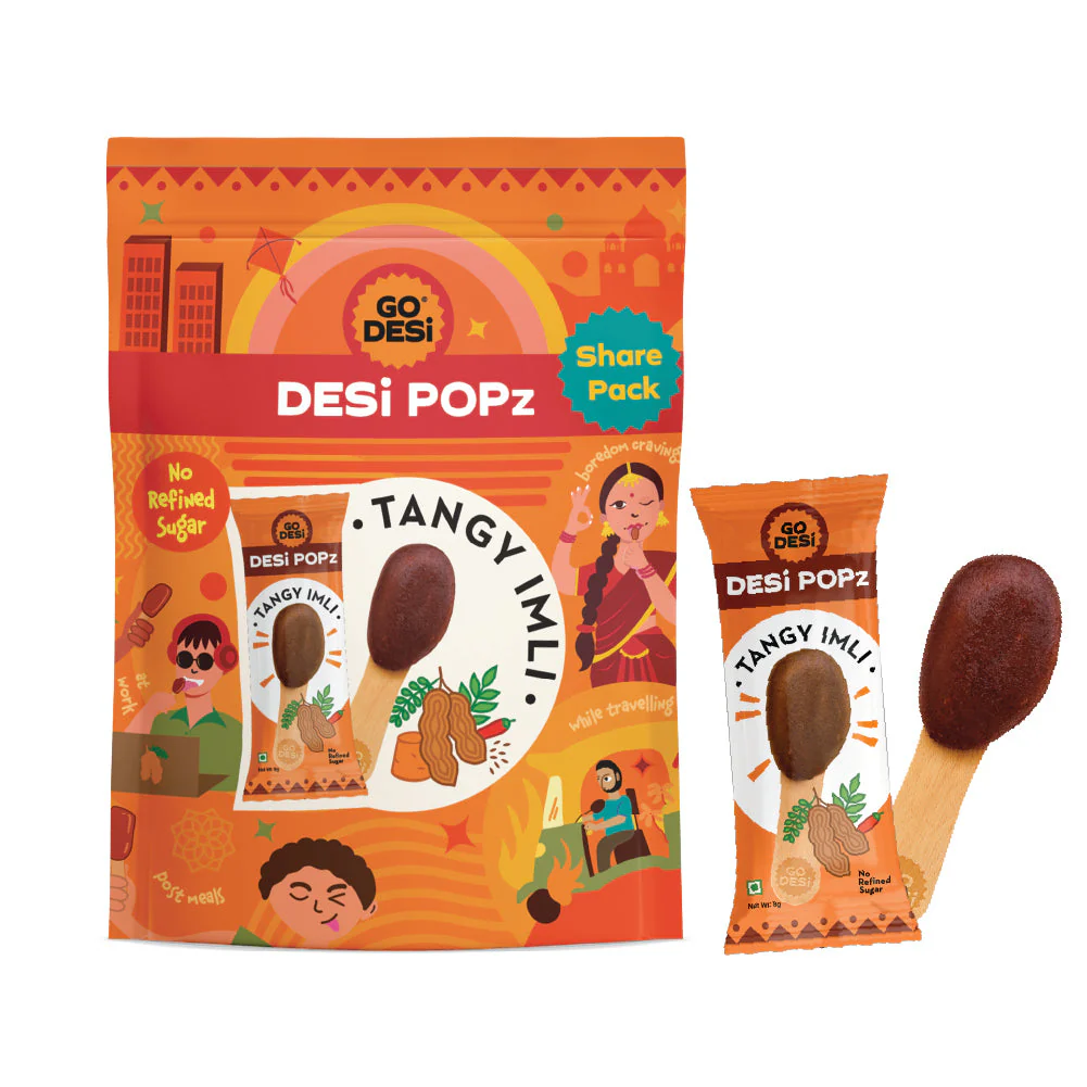 GO DESi Popz - Tangy Imli Popz | Tamarind & Jaggery Candy | Imli Toffee | Lollipop | Digestive Candy | Indian Snacks | 8 Pieces - Image 21