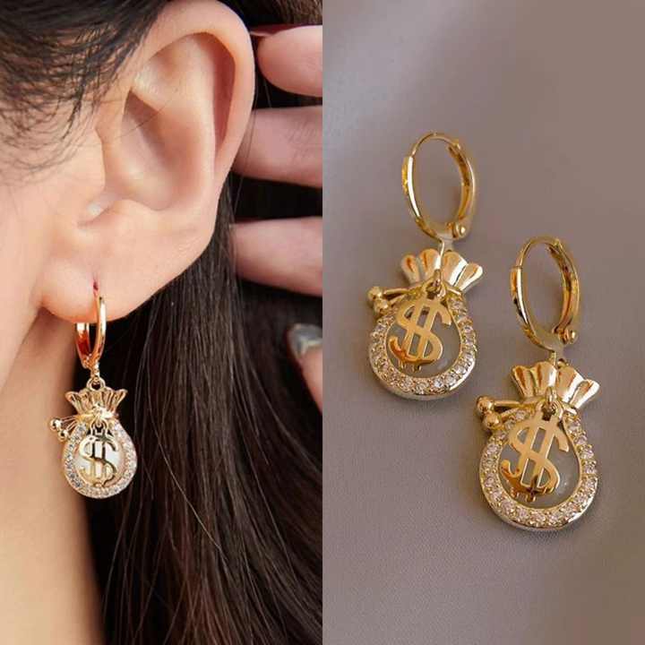 Gold Eardrop Earring - Image 4