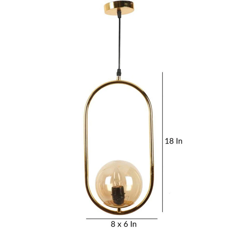 Gold Metal Pendant Hanging Light - Image 2