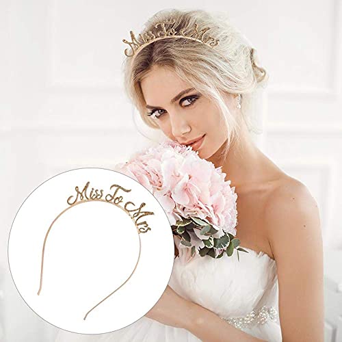 Gold Miss To Mrs Tiara Crown Headband