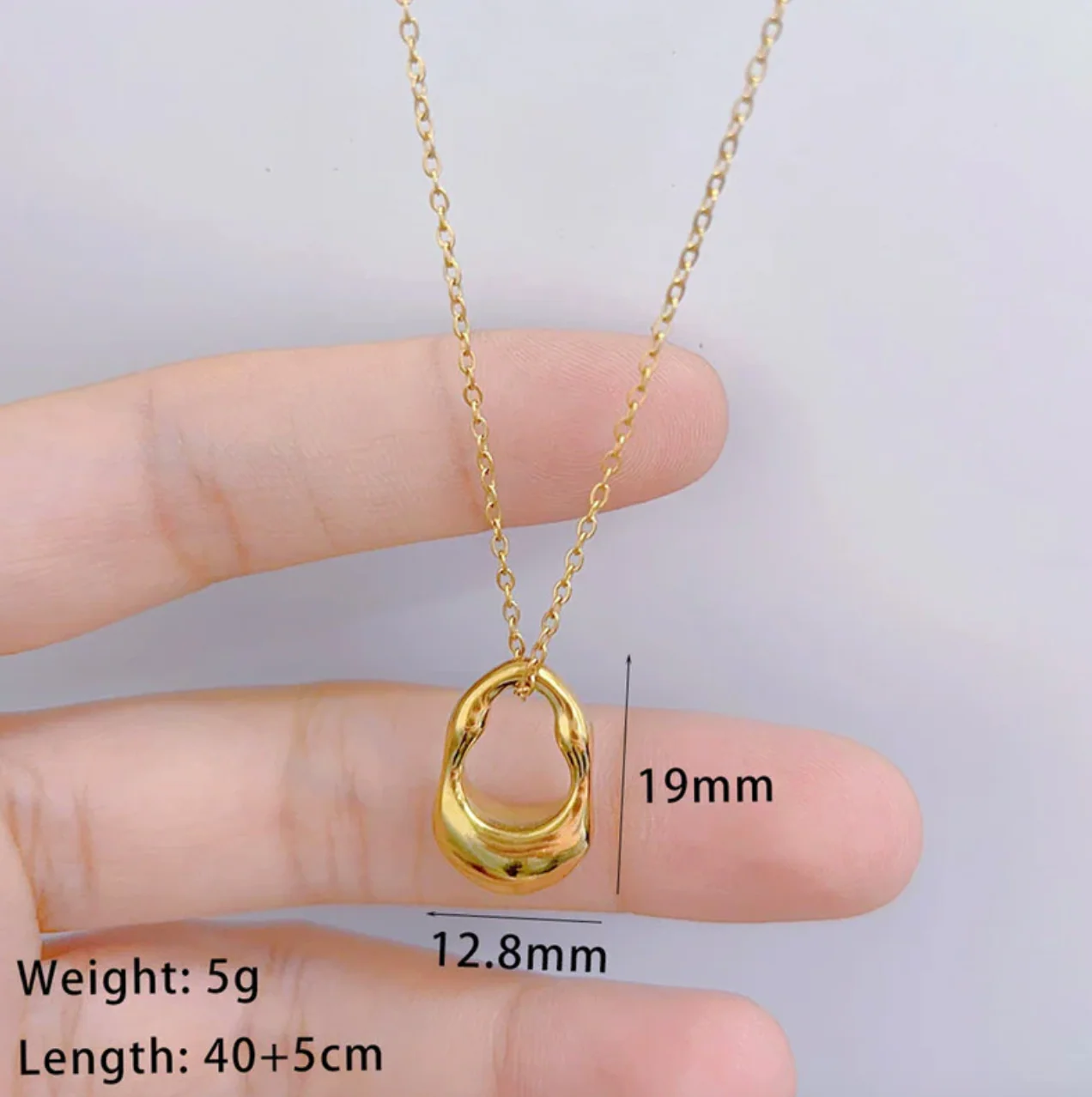 Gold Plated Anti Tarnish Stainless Steel Contemporary Pendant - Image 6