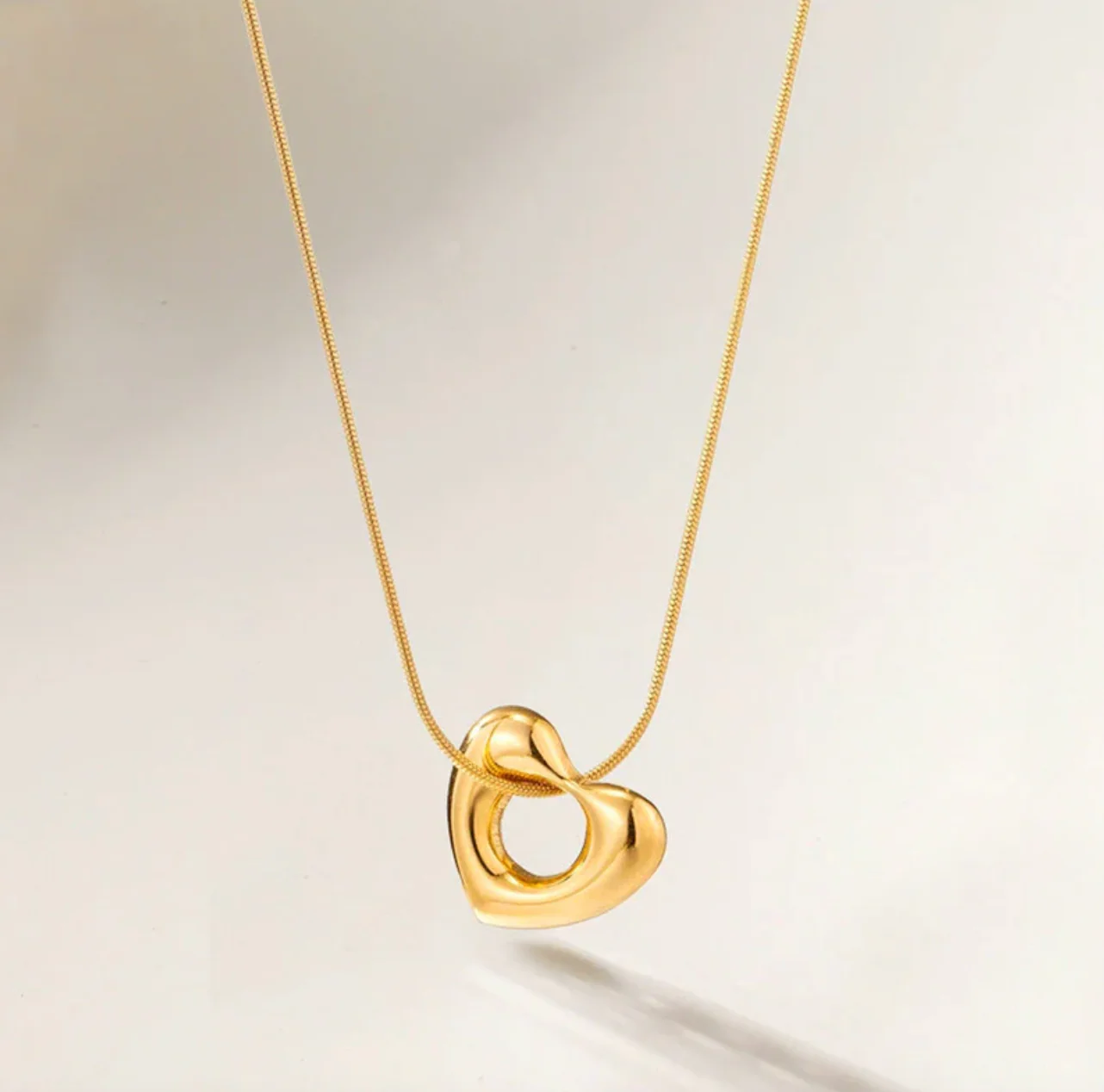 Gold Plated Anti Tarnish Stainless Steel Heart Themed Pendant - Image 4