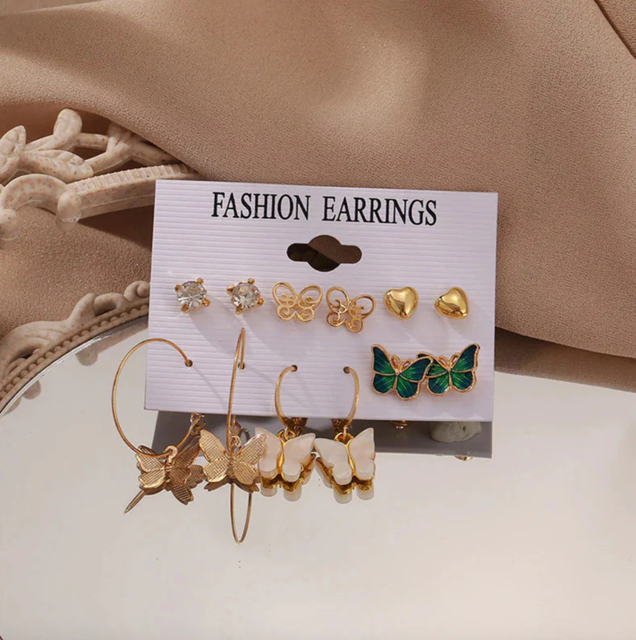 Gold Plated Earrings Combo Pack of 6 For Women - Image 3