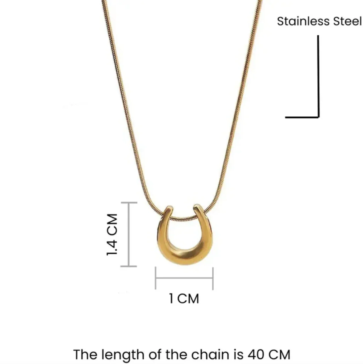 Gold-Plated Stainless Steel Anti Tarnish Geometric Shaped Pendant For Women - Image 6