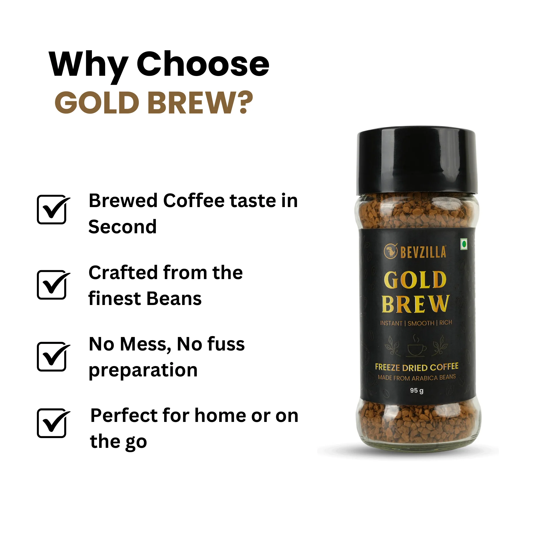 Goldbrew - Freeze Dried 95Gm Jar - Image 3