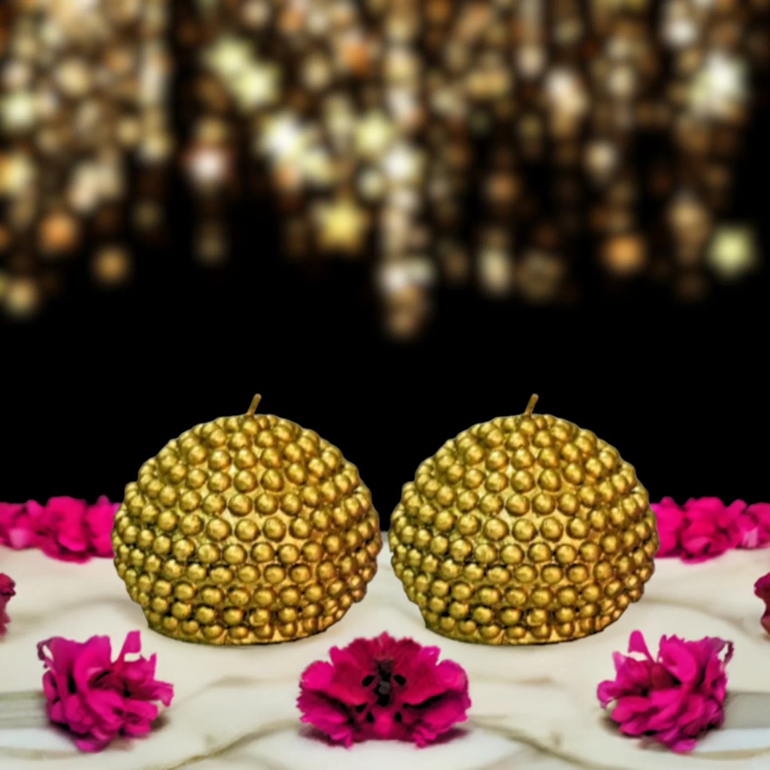 Golden Balls candles for Diwali - Image 5