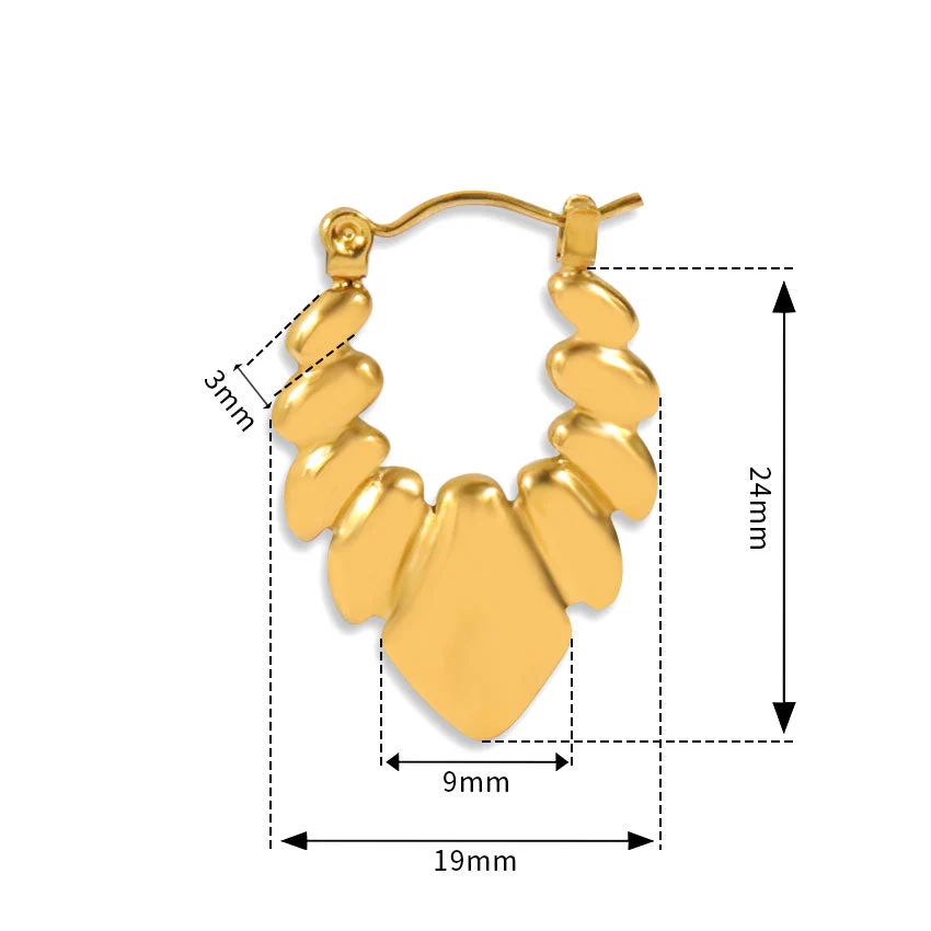 Golden Hoops Anti Tarnish Earring - Image 5