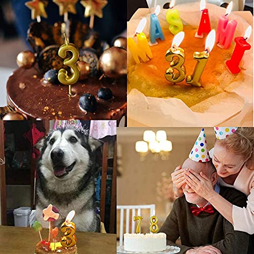 Golden Numerical No. 3 Birthday Candles - Image 3