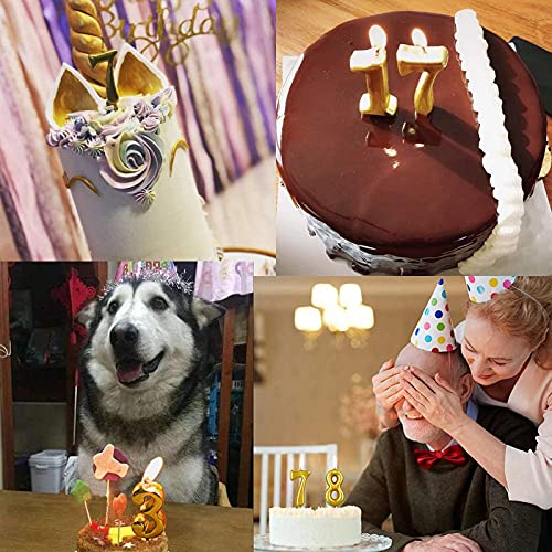 Golden Numerical No. 7 Birthday Candles - Image 3