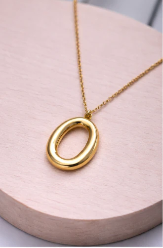Golden Oval Aura Necklace | Minimal Gold Pendant Necklace for Women - Image 8