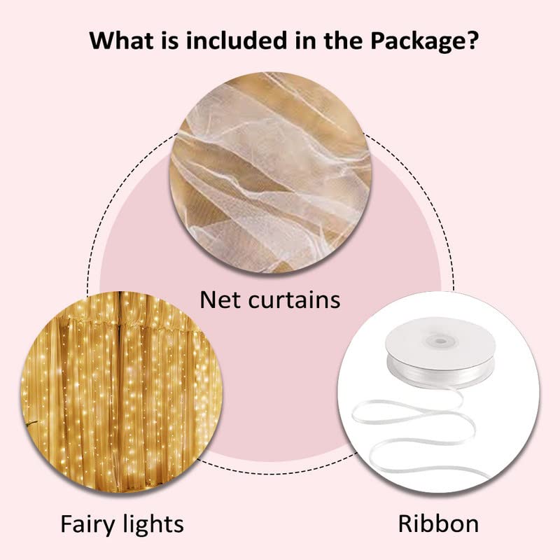 Golden Yellow Color Decoration Net Cabana Tent  (With 10M Led Light) - Image 6