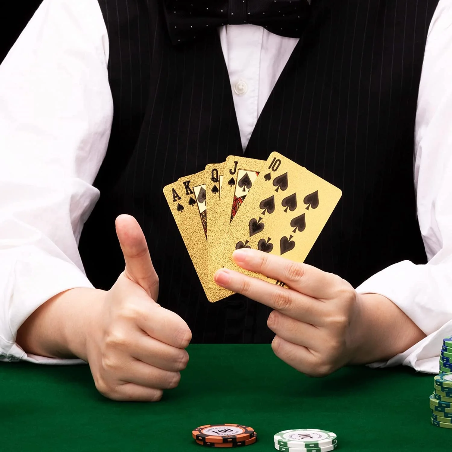 GoldFlex: Waterproof Gold Playing Cards with Flexible PVC Design for Poker, Party Games & Durable Play - Image 10