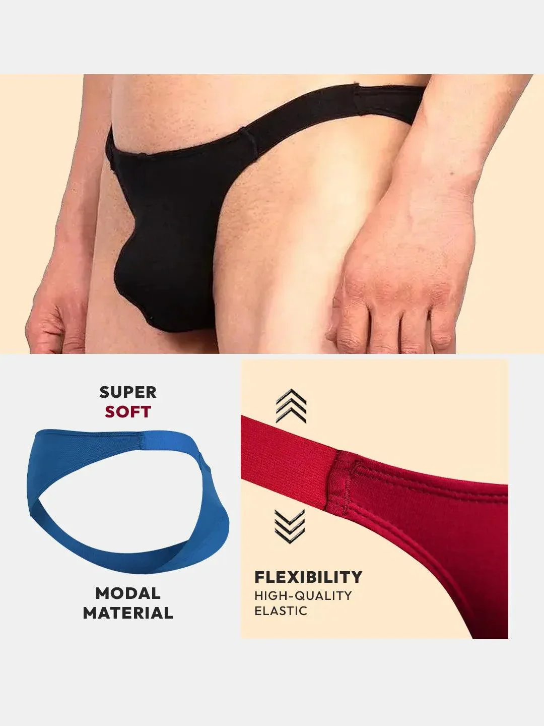 Grab Elastic Brief /White - Image 5