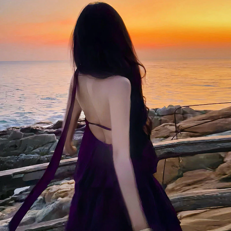 Gracie Halter Tie Dress - Image 3