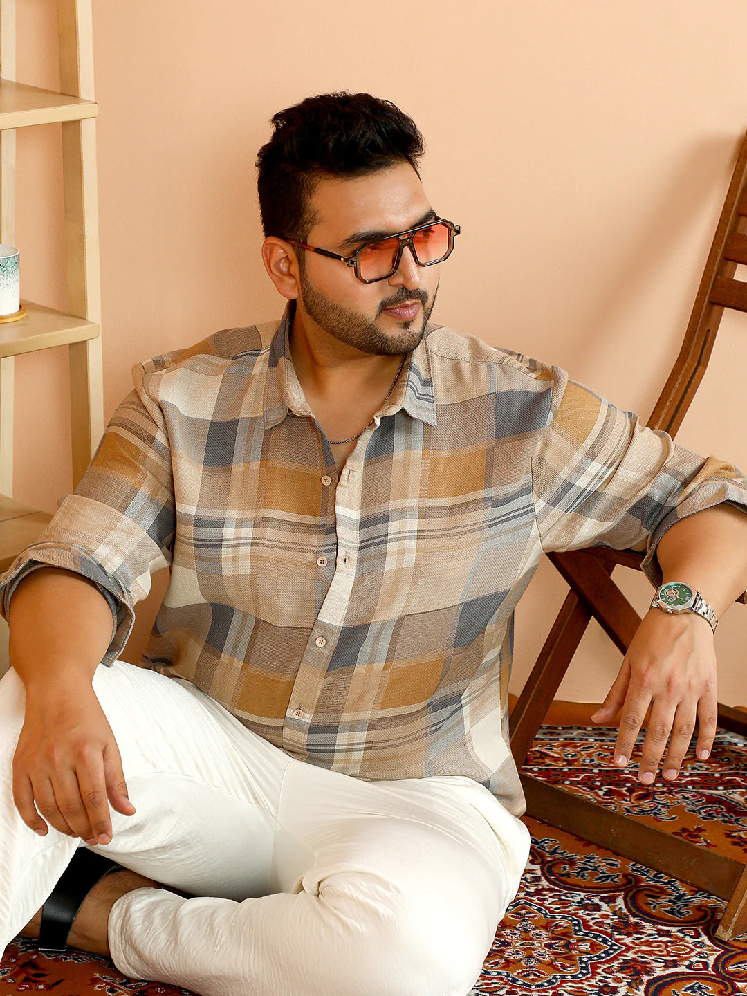 Gradient-Plaid Shirt - Image 96