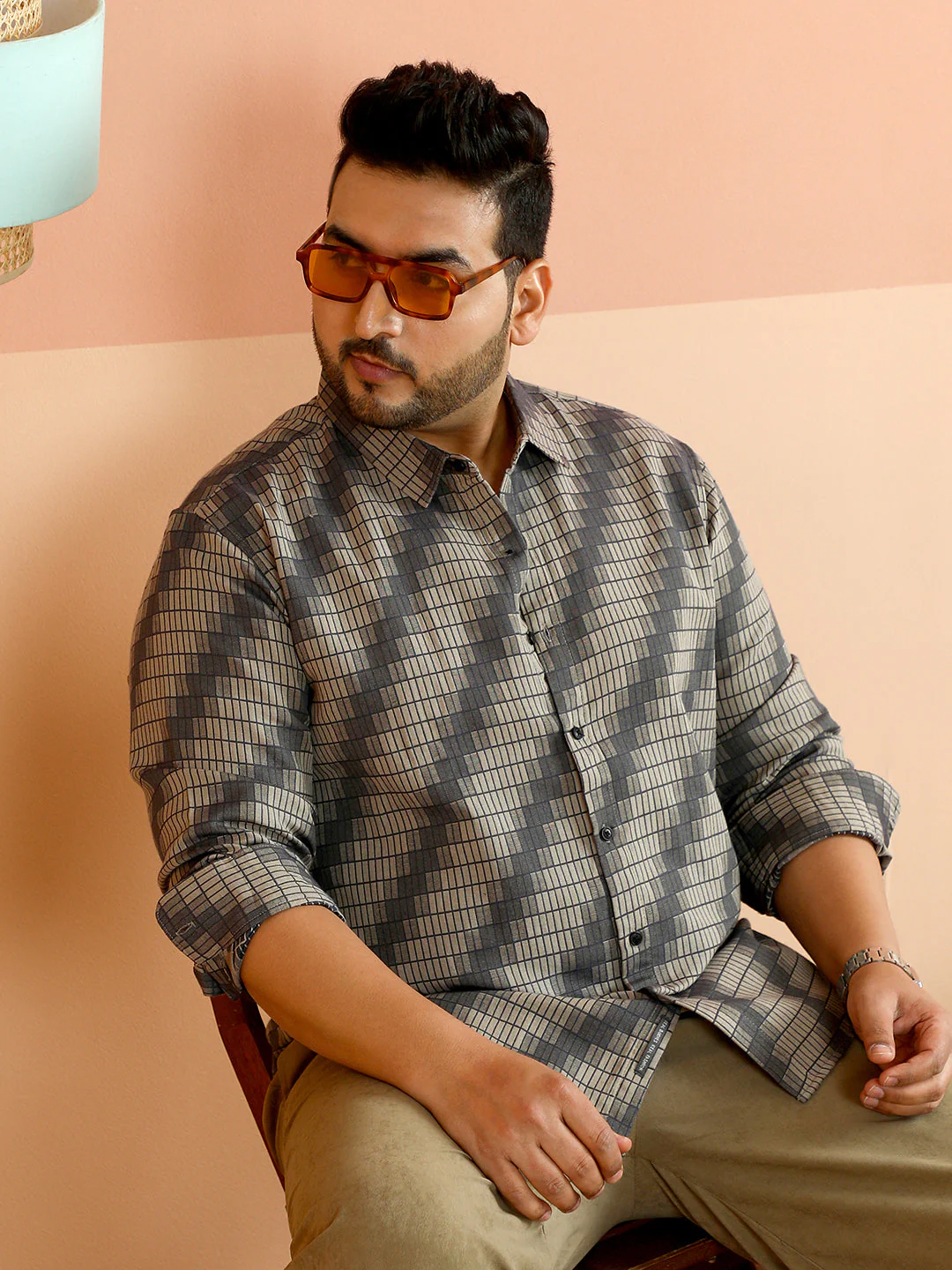 Gradient-Slant Woven Shirt - Image 131