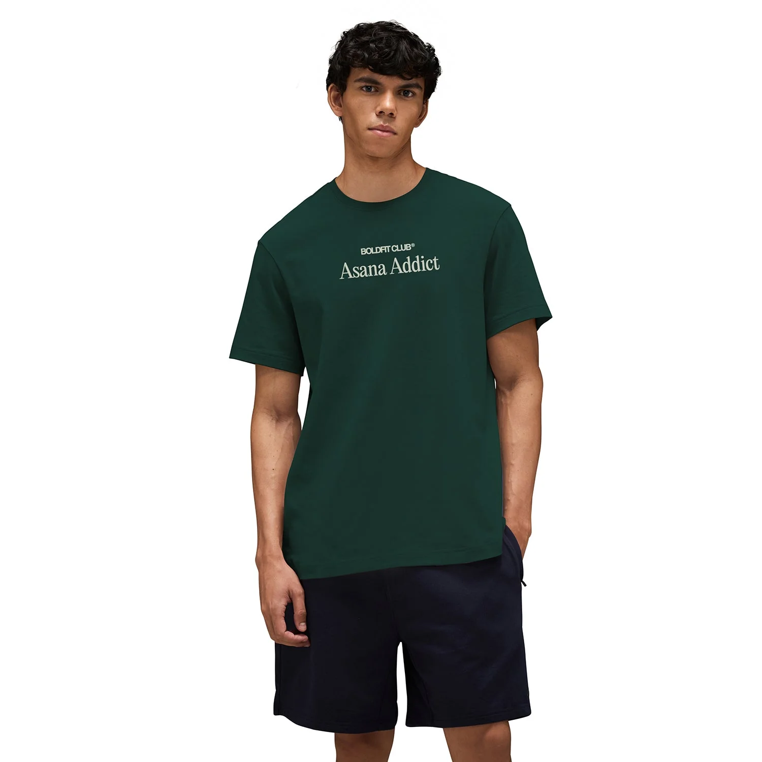Graphic Tee Unisex Bottlegreen- Asana Addict - Image 13
