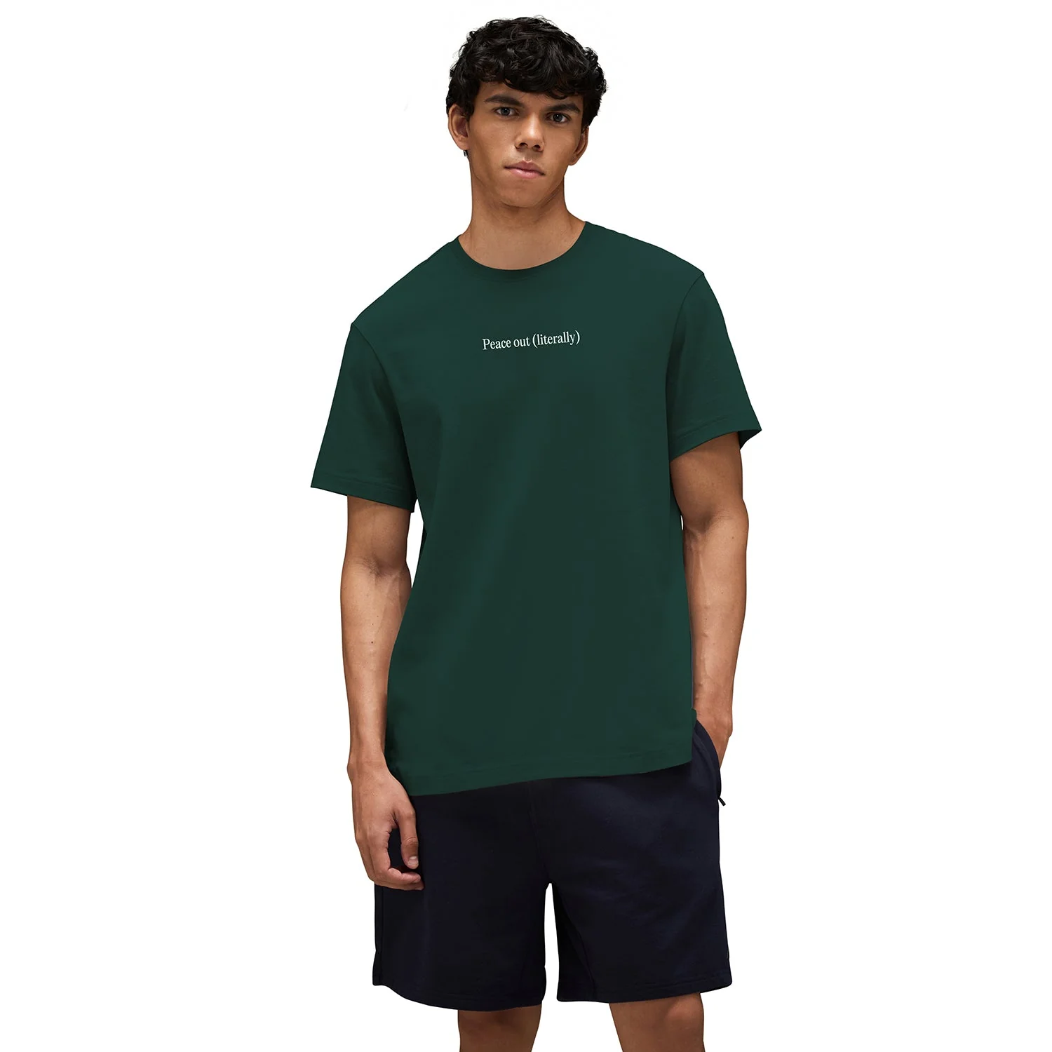 Graphic Tee Unisex Bottlegreen - Peace Out - Image 14