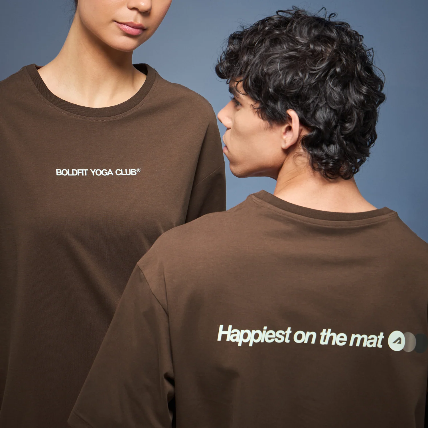 Graphic Tee Unisex Brown- Happiest On The Mat - Image 3