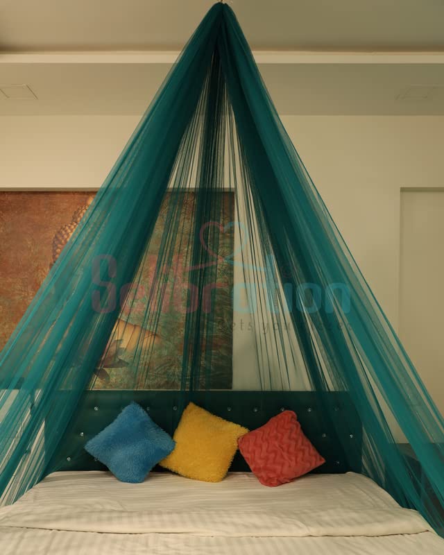 Green Decoration Net Cabana Tent Cloth  (With 5M Led Light) - Image 2