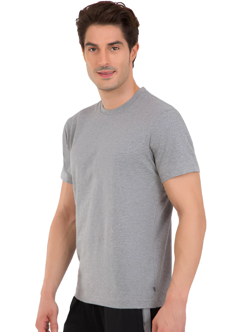 Grey Solid T-shirt - Image 2