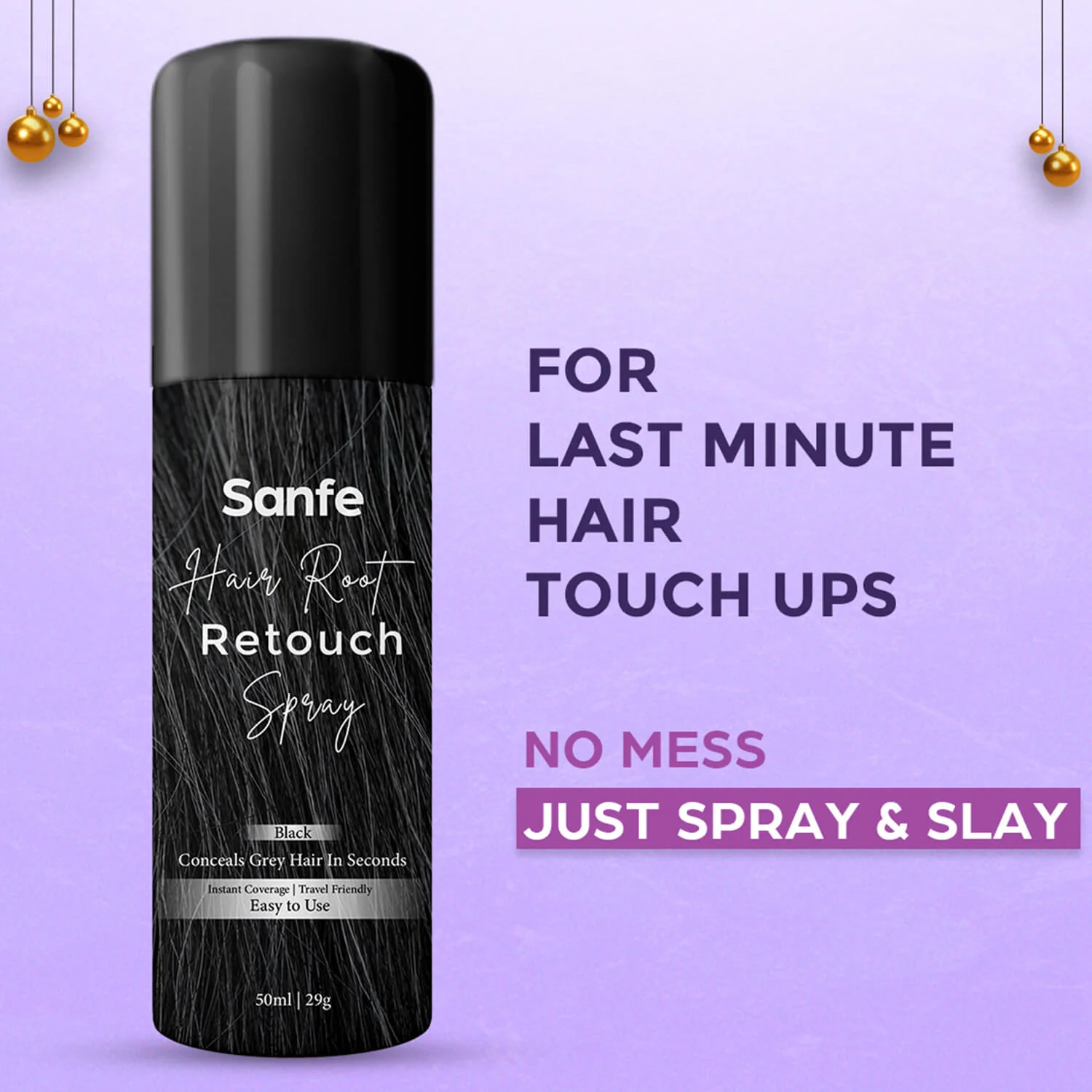 Grey to Black Instant Touch-Up Spray