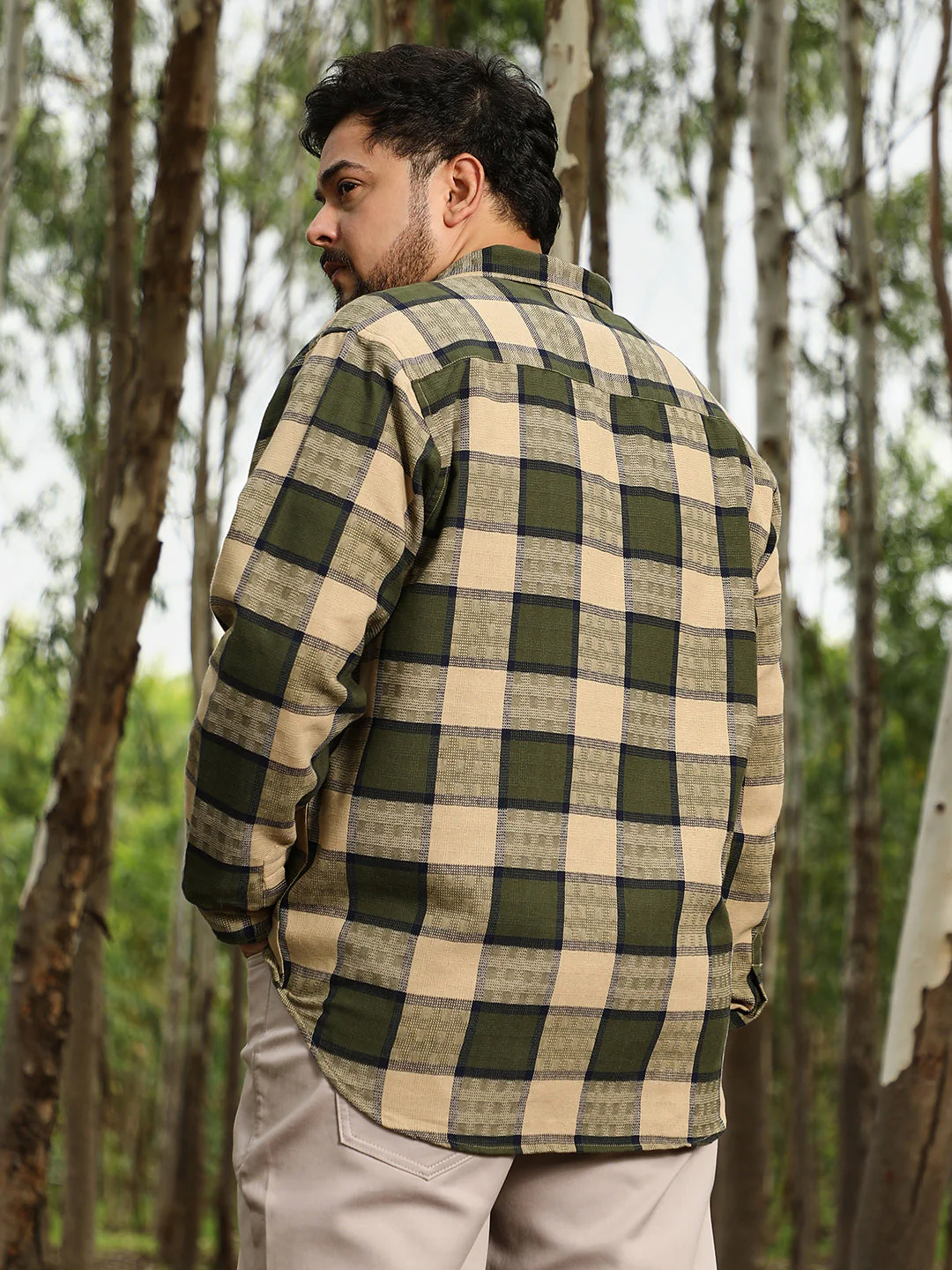 Grid-Buffalo Check Jacquard Shirt - Image 4