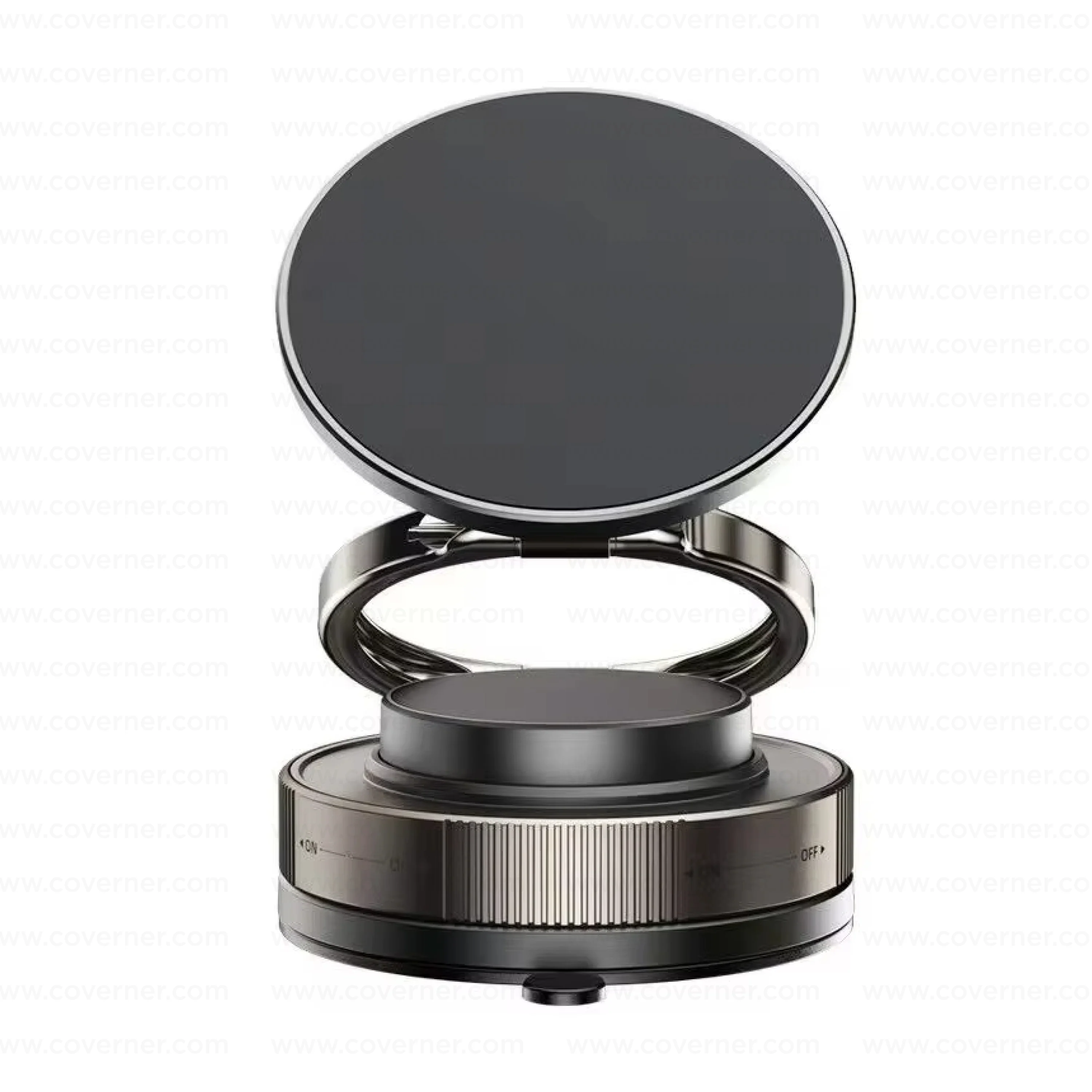 GripAxis 360 – 2025 Edition | Magnetic Vacuum Suction Phone Holder by Coverner India