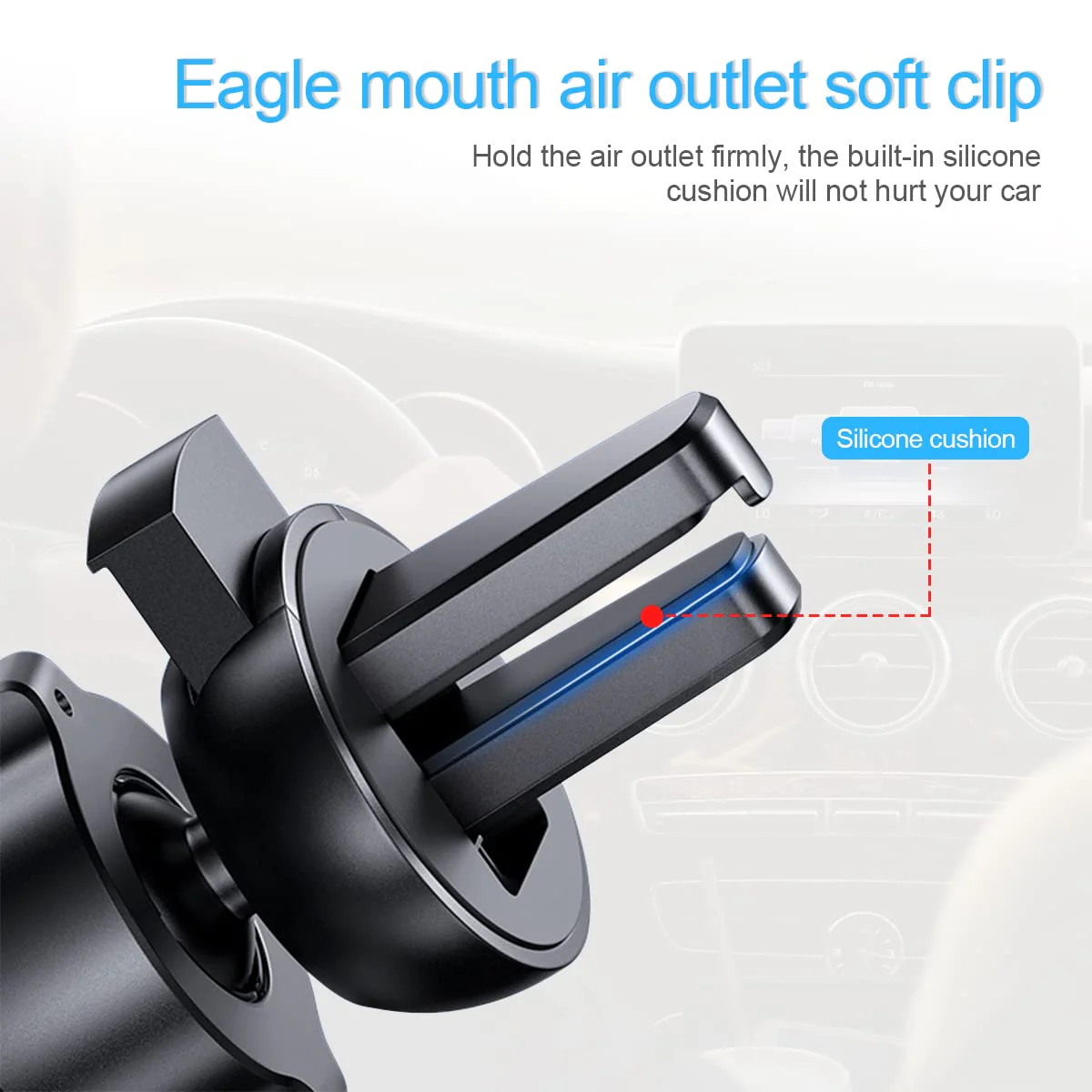 GripLock: Universal Car Phone Holder with Adjustable Gravity Grip & Air Vent Mount for Smartphones - Image 4