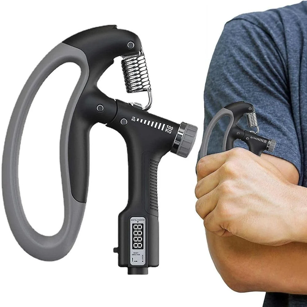 Grippy: Adjustable Hand Grip Strengthener with Built-In Counter, 10kg to 100kg Resistance Trainer for Wrist & Forearm Muscle Building - Image 2