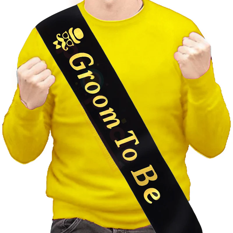 Groom To Be Printed Sashes (Black)(Pack of 1) - Image 2