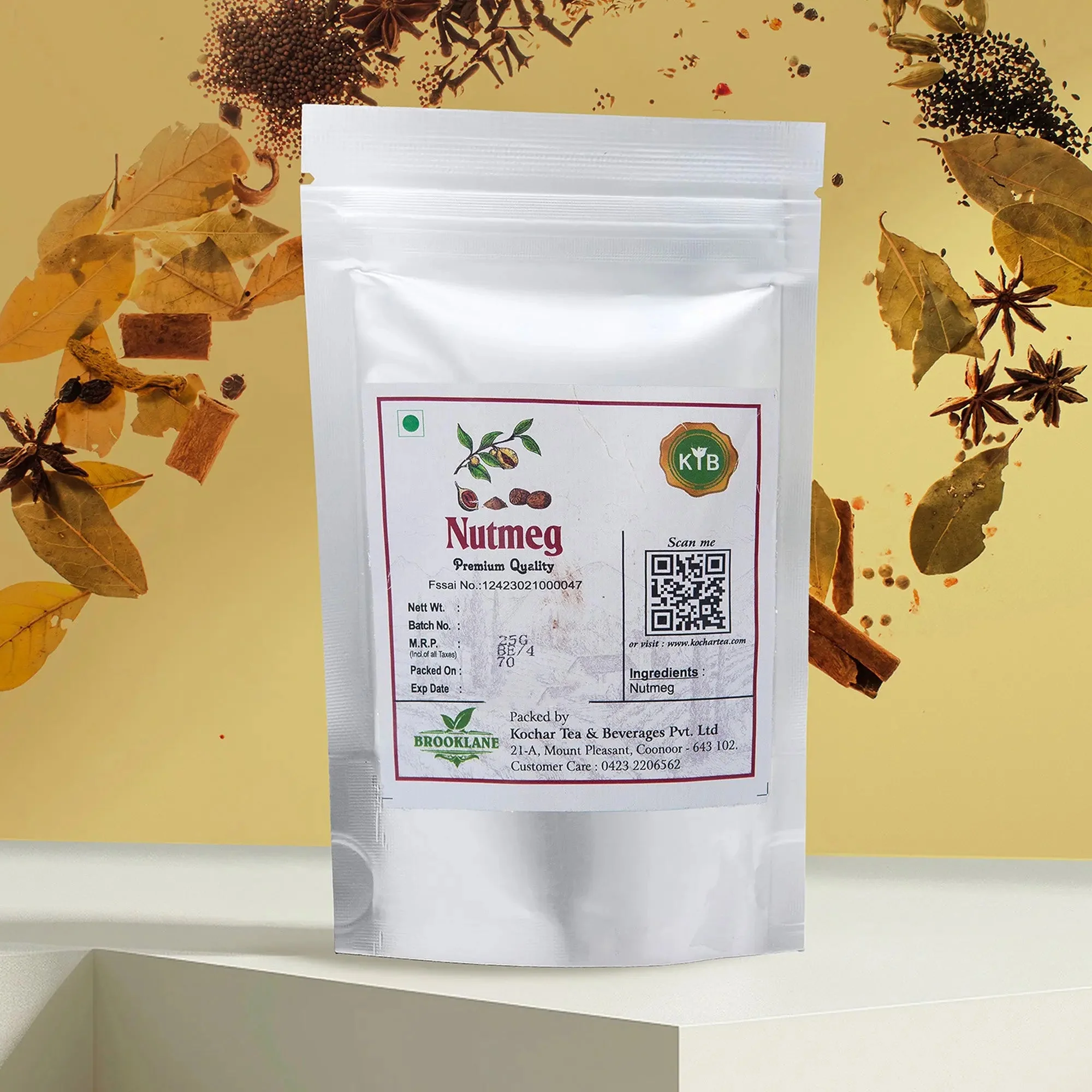 Ground Nutmeg – Organic, Culinary Spice, 25g