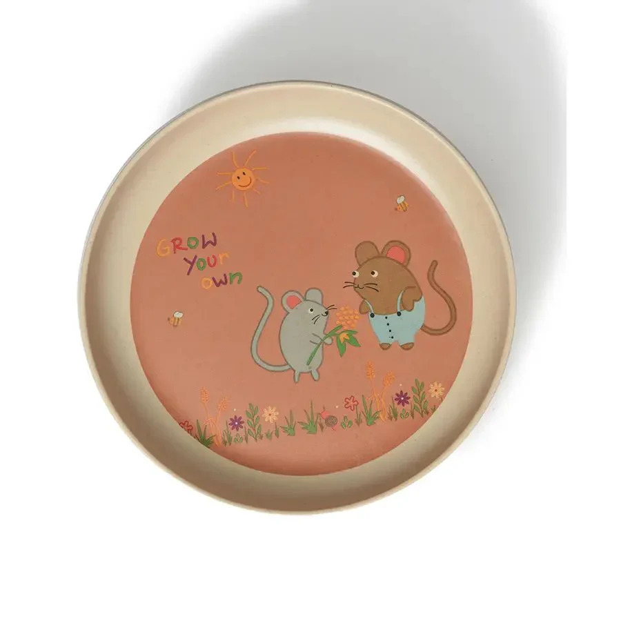 Grow Your Own Bamboo Dinnerware Set For Kids - Bunny - Image 4