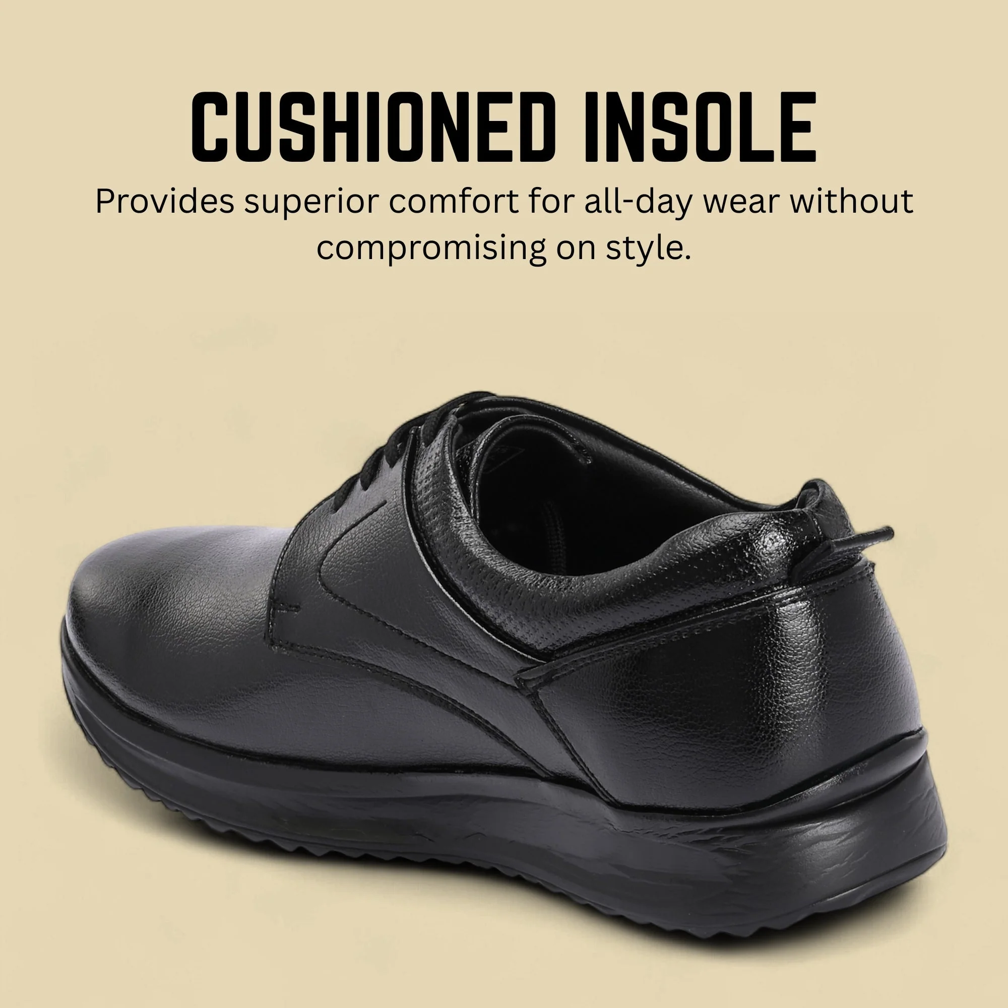 Guava Men's Featherwalk Lightweight Black Derby Fromal Shoes GV25JA895 - Image 3