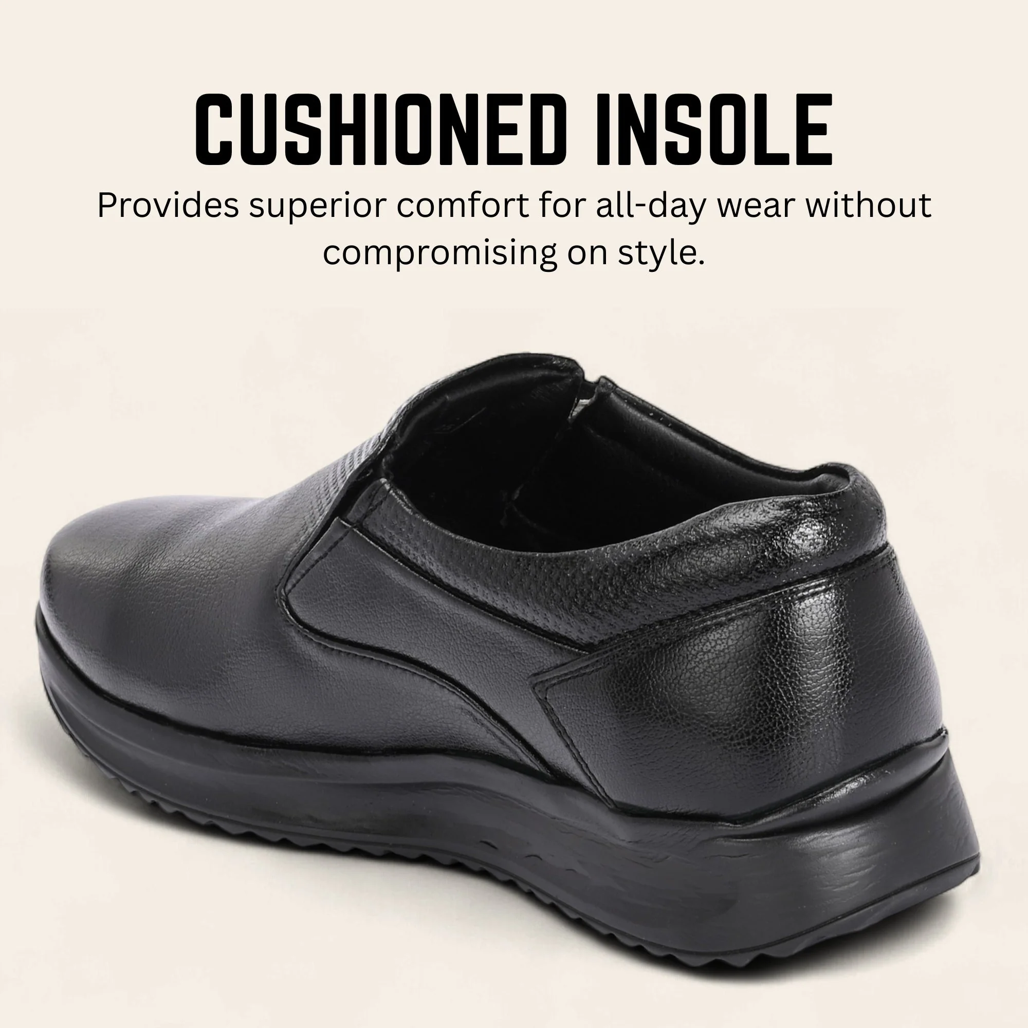 Guava Men's Featherwalk Lightweight Black Mocassin Fromal Shoes GV25JA894 - Image 3